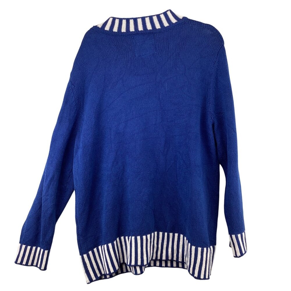 Christmas Men’s Sweater Santa Jingle Blue‎ Size XL Xlarge Booty Santa Bells - Picture 5 of 12